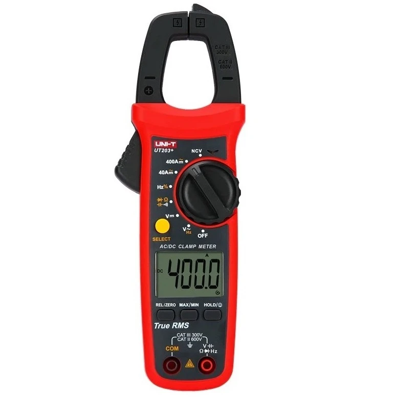 اندازه‌گیری جریان AC/DC تا 400 آمپر