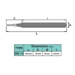 انبر پنس نوک تخت گرد آنتی استاتیک مدل ESD-13